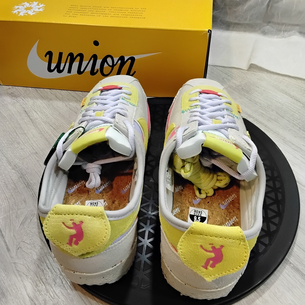 .NEW Nike Cortez X Union Sp LA Lemon Sneaker Limited Edition Colab Size M9.5 W11 - Picture 4 of 14